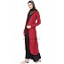 Modest A line Abaya with Red Hosiery Shrug